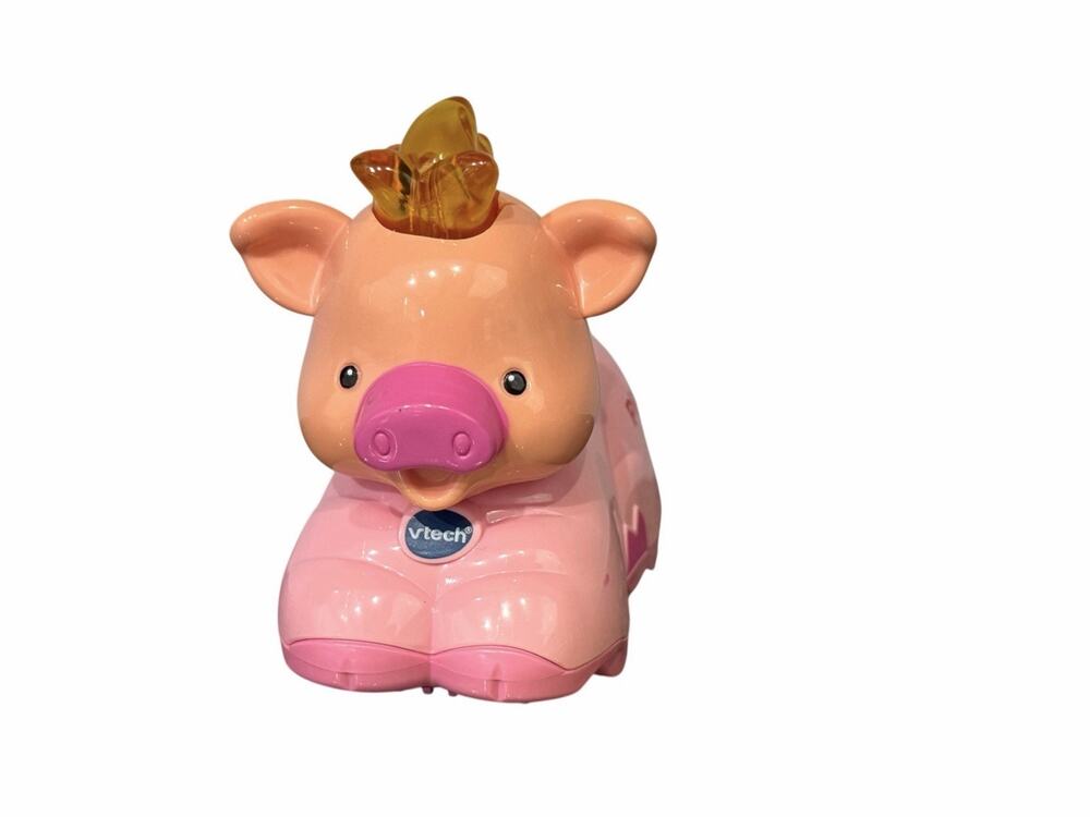 VTech Toot Toot Pink Pig Perry Lights & Sounds Vehicle Works